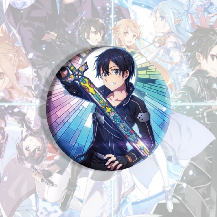 Sword Art Online Anime tinplate brooch badge price for 5 pcs