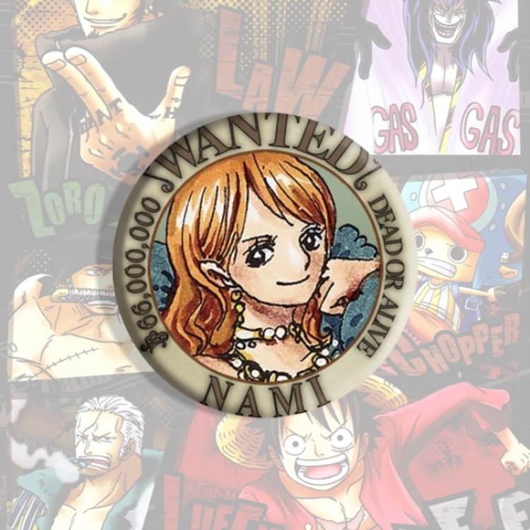 One Piece Anime tinplate brooch badge price for 5 pcs