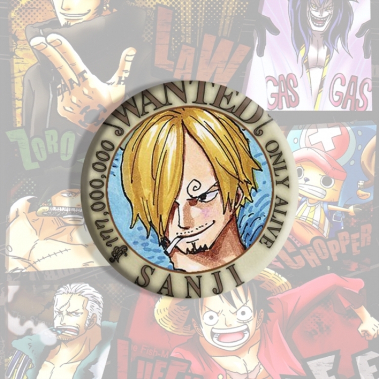 One Piece Anime tinplate brooch badge price for 5 pcs