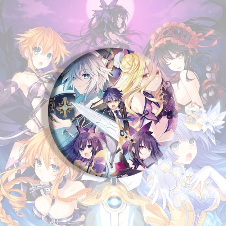 Date-A-Live Anime tinplate brooch badge price for 5 pcs