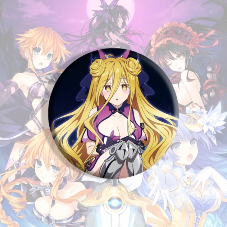 Date-A-Live Anime tinplate brooch badge price for 5 pcs