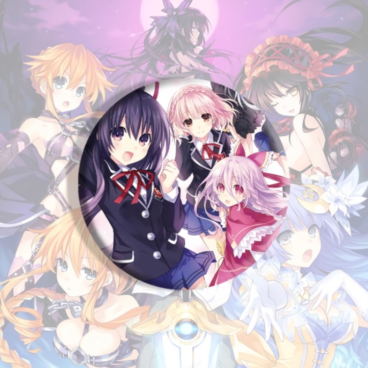 Date-A-Live Anime tinplate brooch badge price for 5 pcs