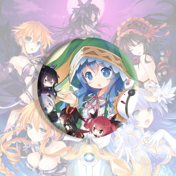 Date-A-Live Anime tinplate brooch badge price for 5 pcs