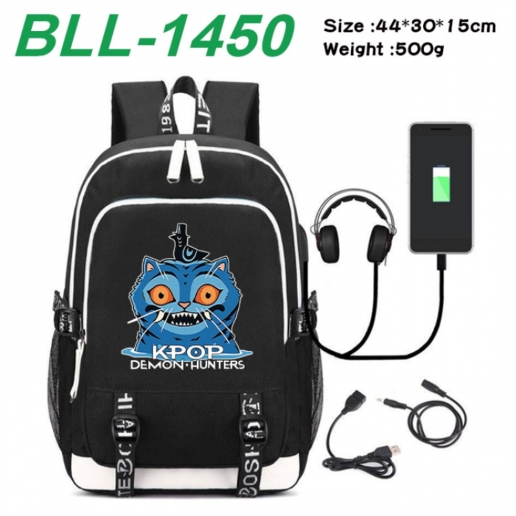 K-Pop:Demon Hunters Game Canvas Backpack Waterproof School Bag 44X30X15CM 500G