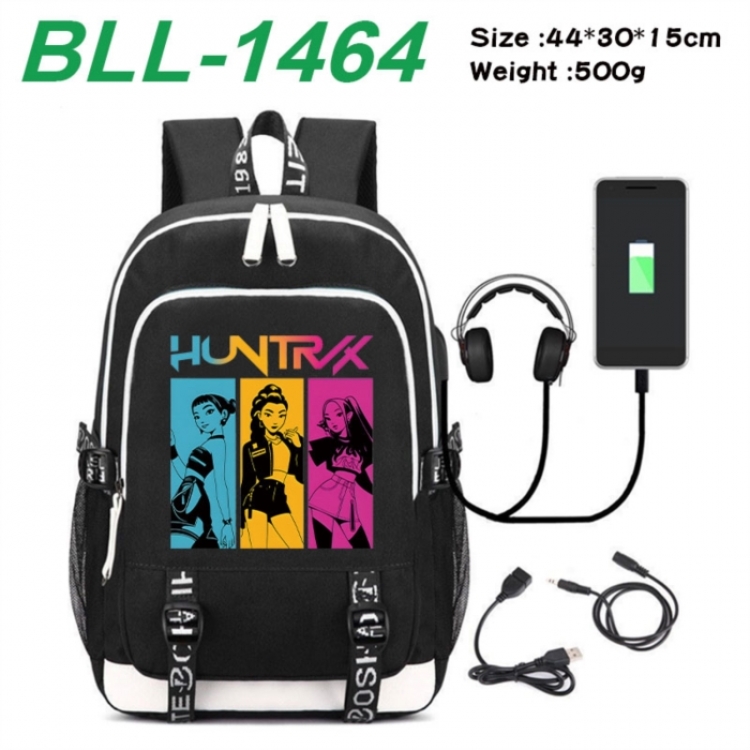 K-Pop:Demon Hunters Game Canvas Backpack Waterproof School Bag 44X30X15CM 500G