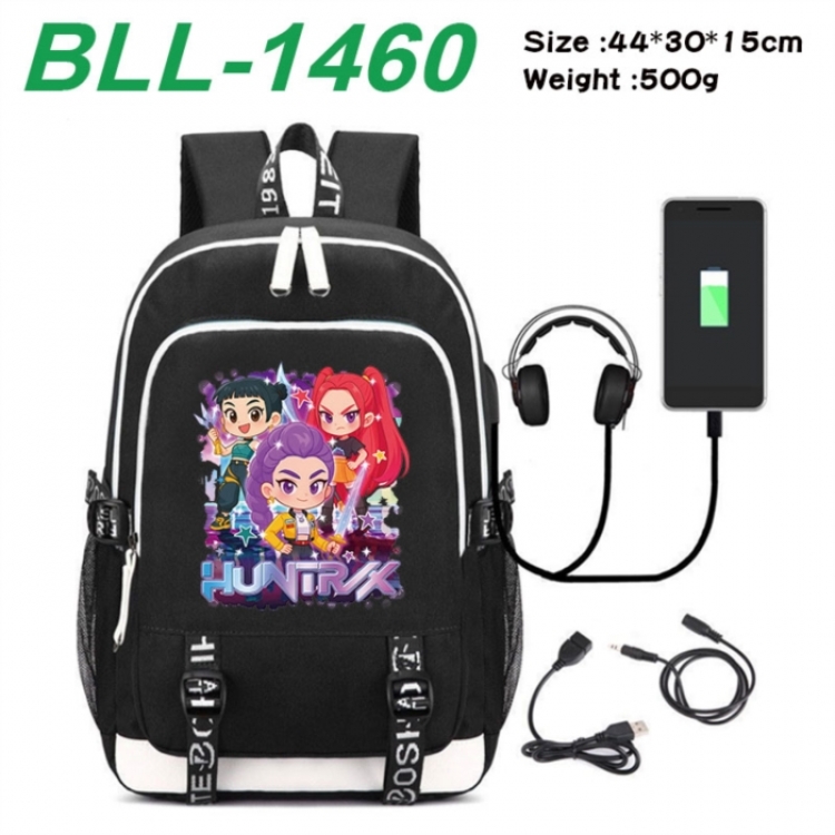K-Pop:Demon Hunters Game Canvas Backpack Waterproof School Bag 44X30X15CM 500G