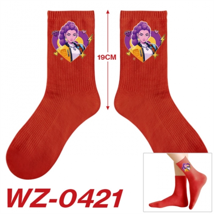 K-Pop:Demon Hunters Anime printing medium sock tube height 19cm price for  5 pairs
