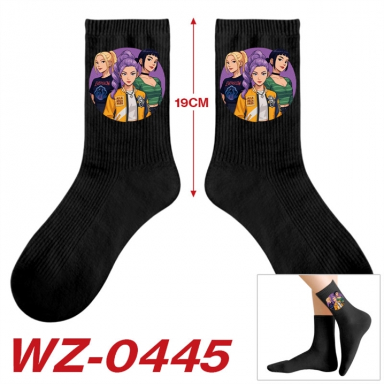 K-Pop:Demon Hunters Anime printing medium sock tube height 19cm price for  5 pairs