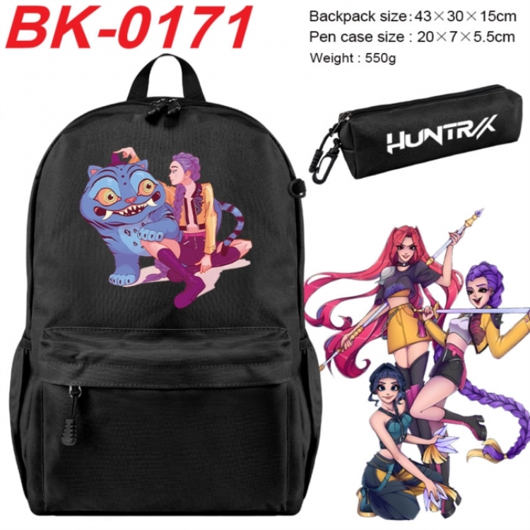 K-Pop:Demon Hunters Anime backpack pencil case set backpack 43X35X15CM