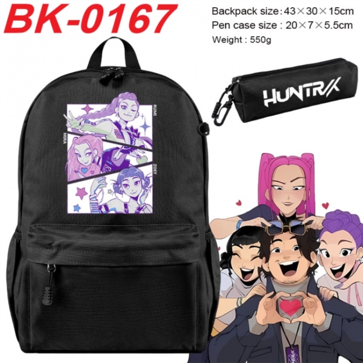 K-Pop:Demon Hunters Anime backpack pencil case set backpack 43X35X15CM