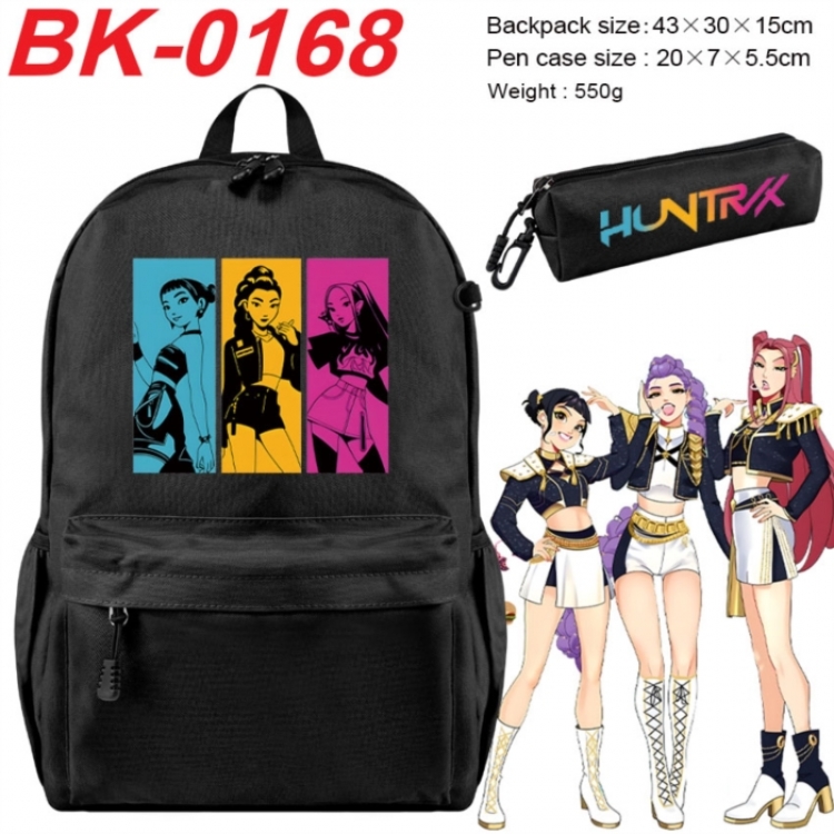 K-Pop:Demon Hunters Anime backpack pencil case set backpack 43X35X15CM