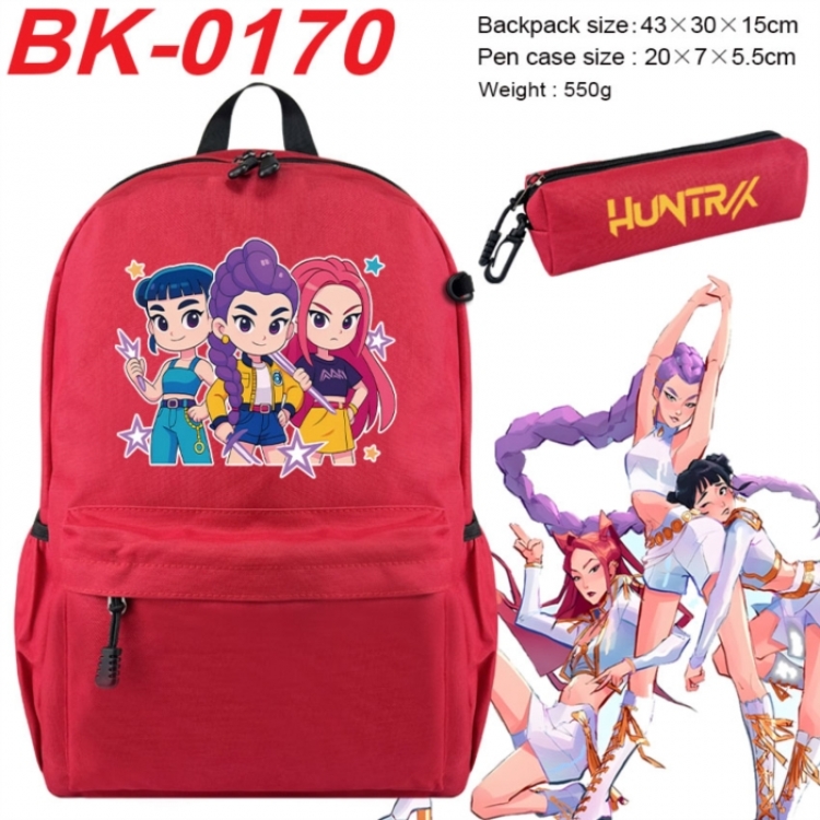 K-Pop:Demon Hunters Anime backpack pencil case set backpack 43X35X15CM