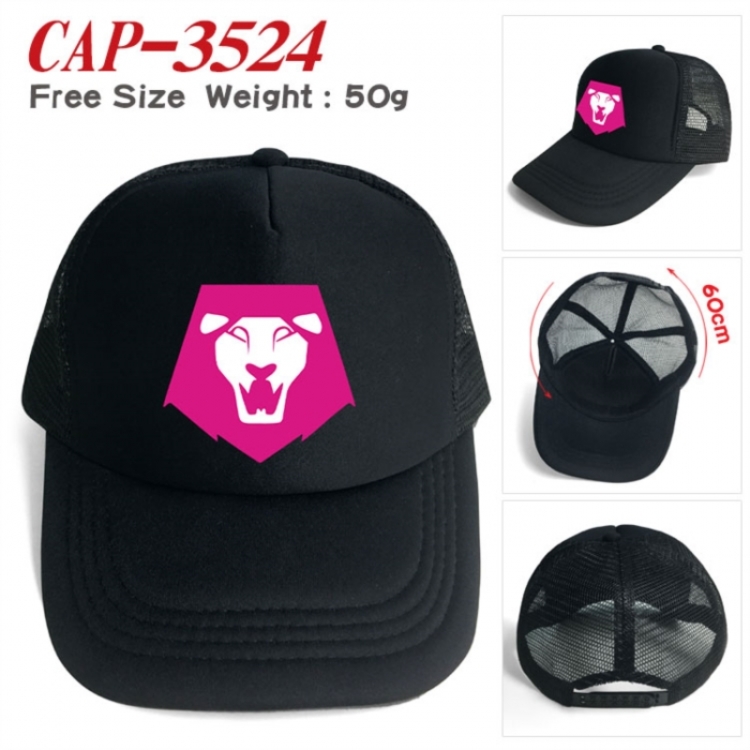 K-Pop:Demon Hunters Anime peripheral color printed mesh cap baseball cap size 60 ± 5cm