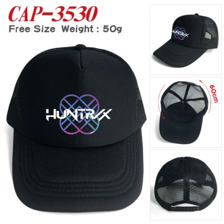 K-Pop:Demon Hunters Anime peripheral color printed mesh cap baseball cap size 60 ± 5cm