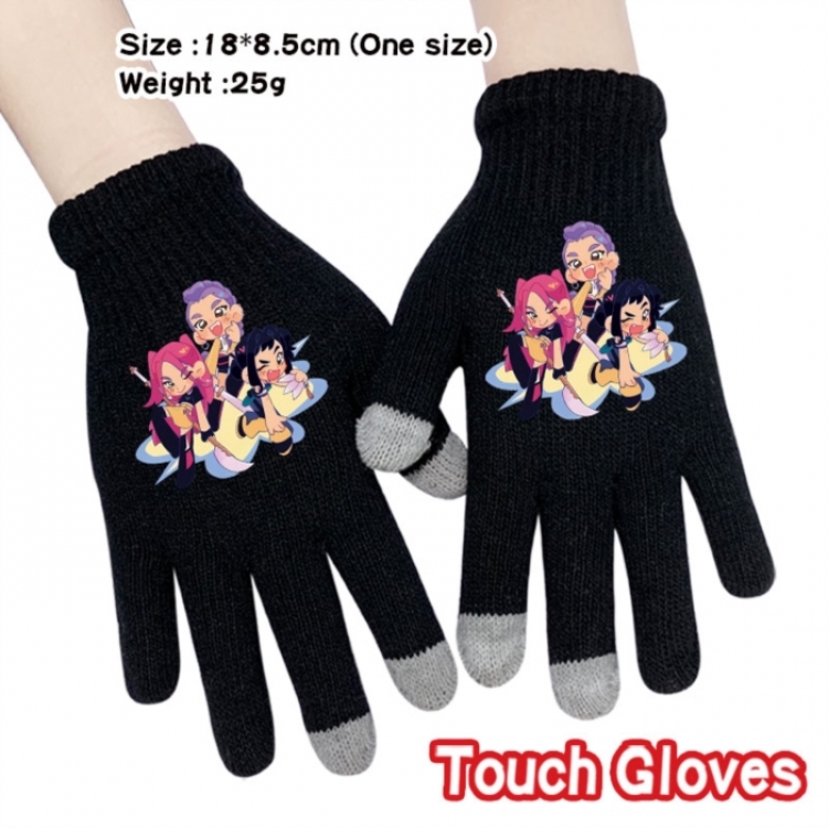 K-Pop:Demon Hunters Anime touch screen knitting all finger gloves 18X8.5CM