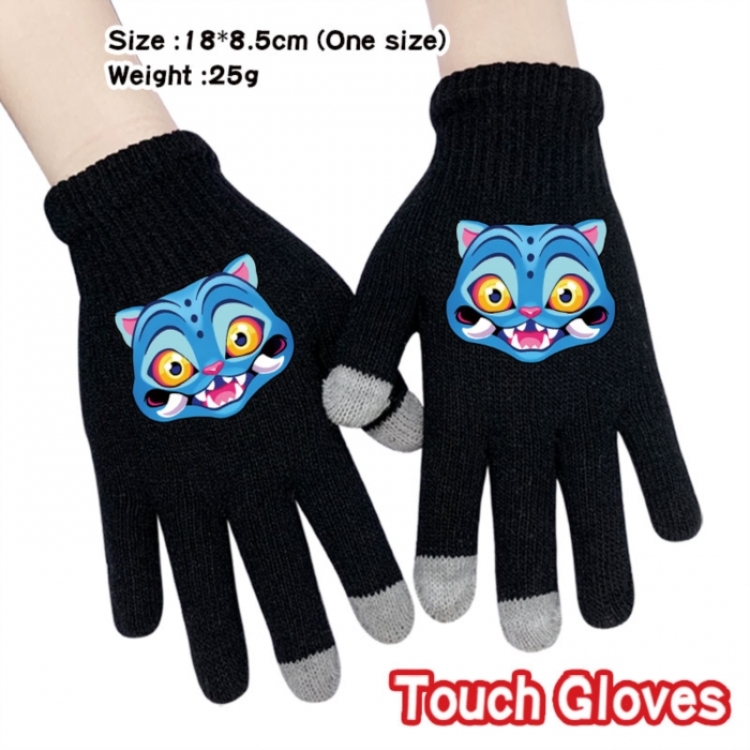 K-Pop:Demon Hunters Anime touch screen knitting all finger gloves 18X8.5CM