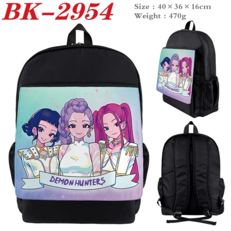 K-Pop:Demon Hunters Waterproof nylon canvas flip color picture backpack 40X36X16CM
