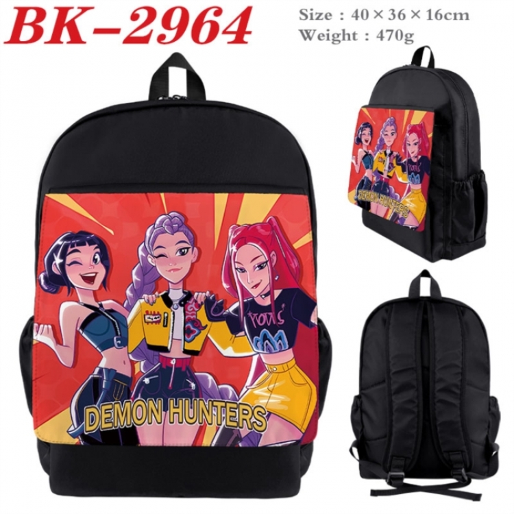 K-Pop:Demon Hunters Waterproof nylon canvas flip color picture backpack 40X36X16CM