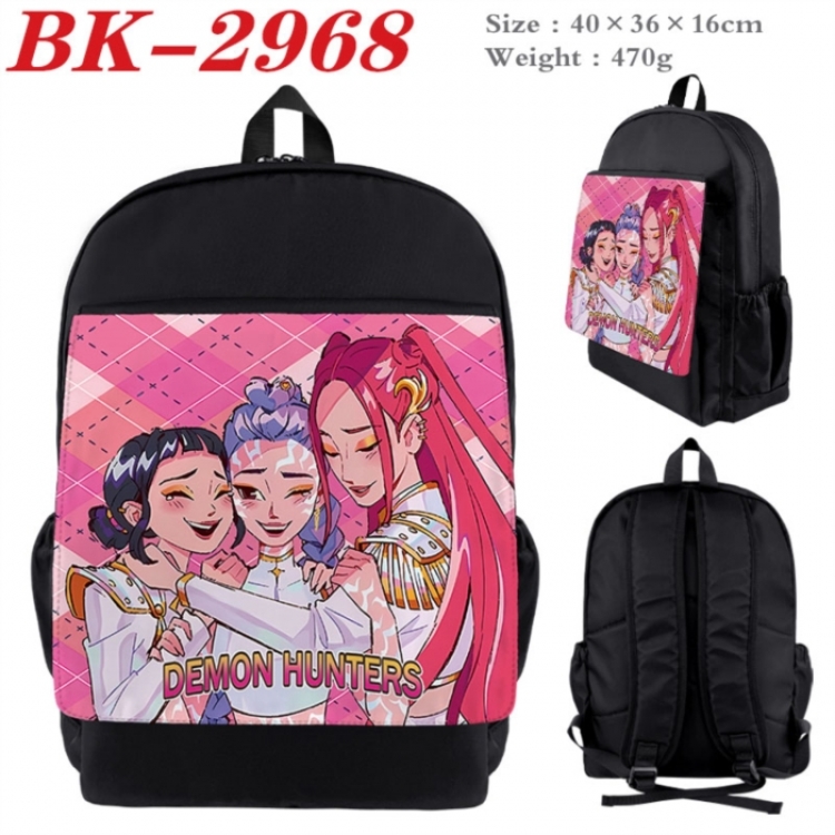 K-Pop:Demon Hunters Waterproof nylon canvas flip color picture backpack 40X36X16CM