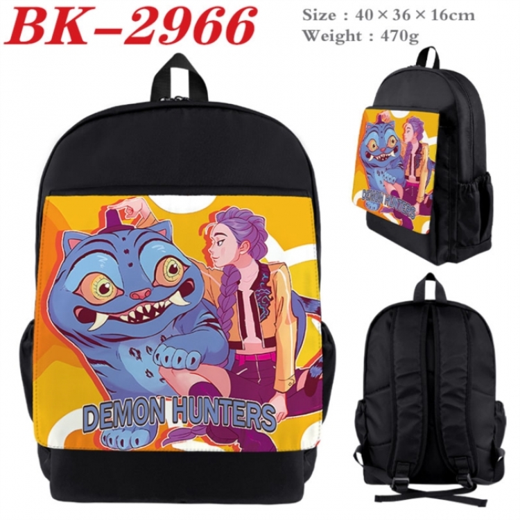 K-Pop:Demon Hunters Waterproof nylon canvas flip color picture backpack 40X36X16CM
