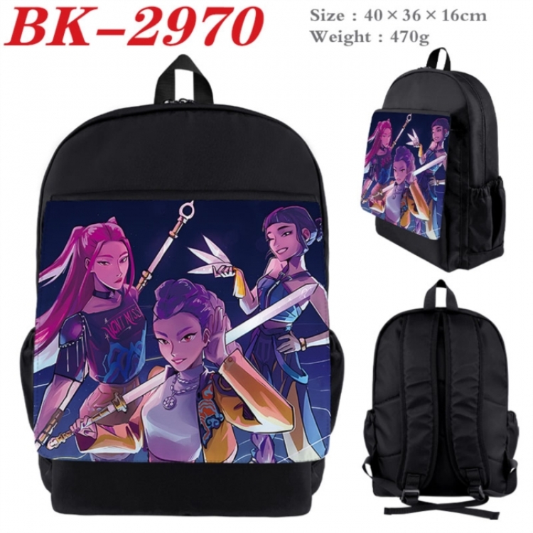 K-Pop:Demon Hunters Waterproof nylon canvas flip color picture backpack 40X36X16CM