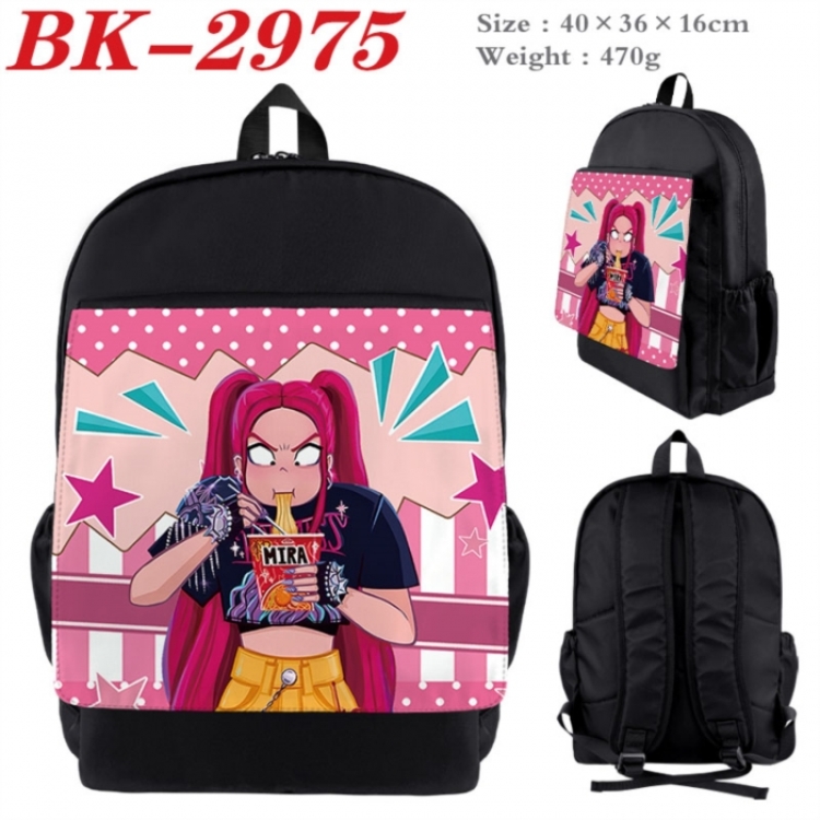 K-Pop:Demon Hunters Waterproof nylon canvas flip color picture backpack 40X36X16CM