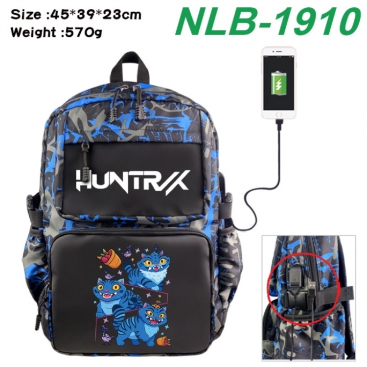 K-Pop:Demon Hunters Anime waterproof nylon camouflage backpack School Bag 45X39X23CM