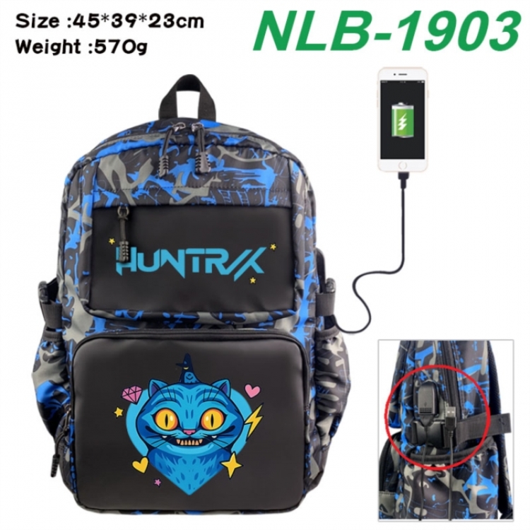 K-Pop:Demon Hunters Anime waterproof nylon camouflage backpack School Bag 45X39X23CM