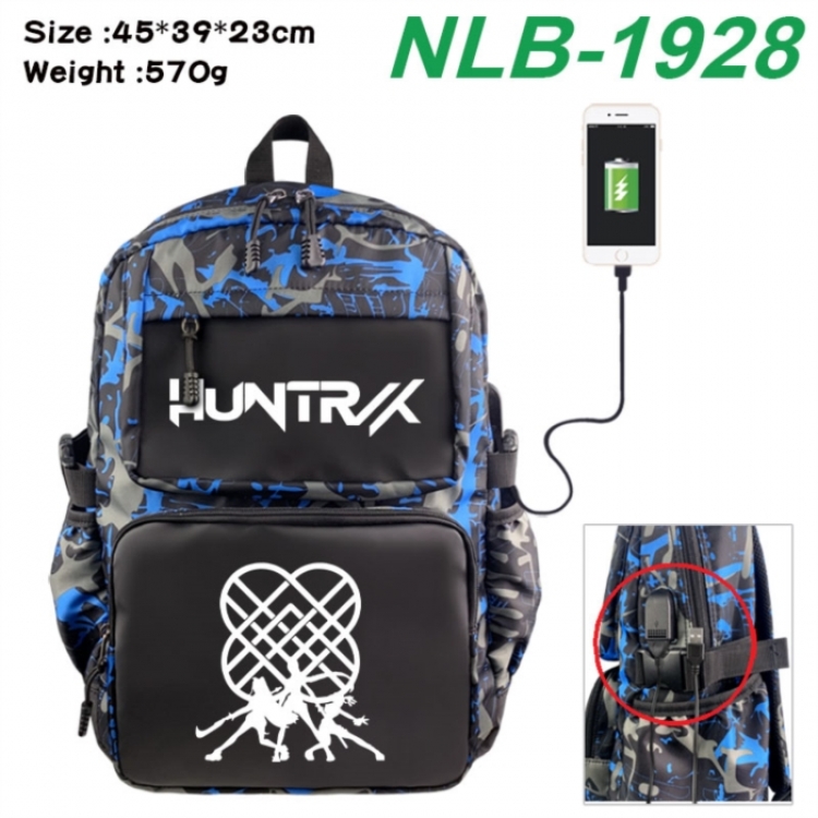 K-Pop:Demon Hunters Anime waterproof nylon camouflage backpack School Bag 45X39X23CM