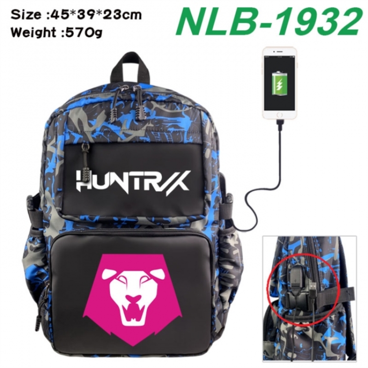 K-Pop:Demon Hunters Anime waterproof nylon camouflage backpack School Bag 45X39X23CM