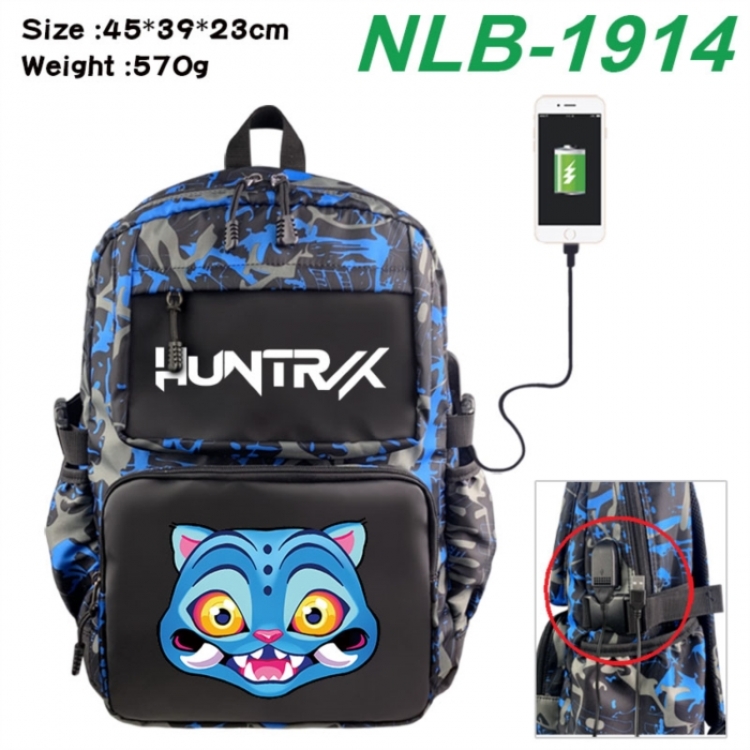 K-Pop:Demon Hunters Anime waterproof nylon camouflage backpack School Bag 45X39X23CM