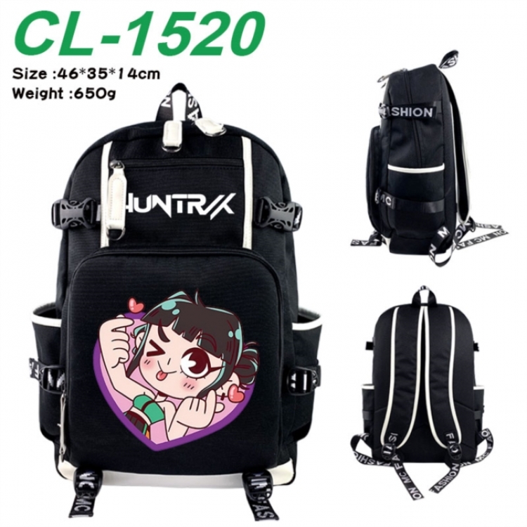 K-Pop:Demon Hunters Data USB backpack Cartoon printed student backpack 46X35X14CM 650G