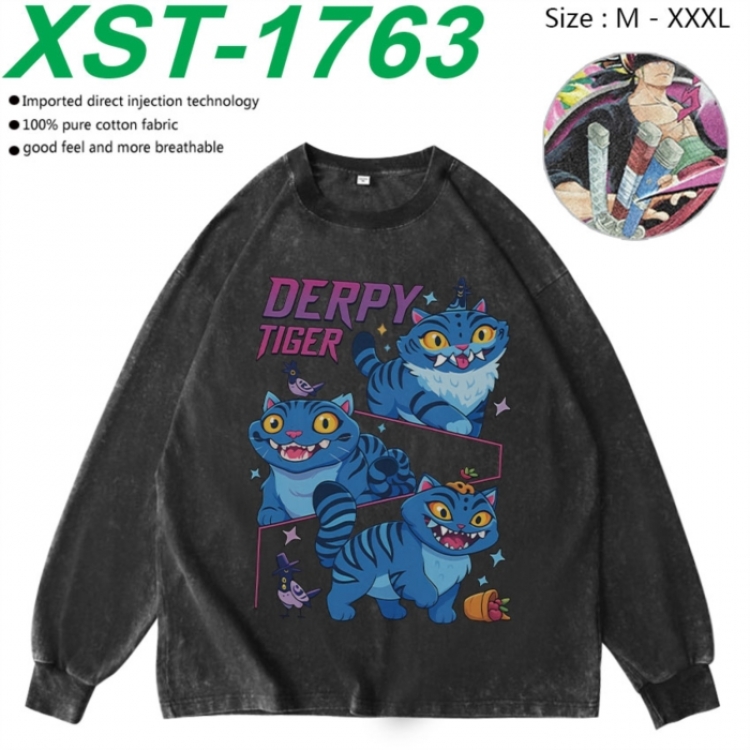 K-Pop:Demon Hunters Anime washing water pure cotton long sleeved sweatshirt from M to 3XL