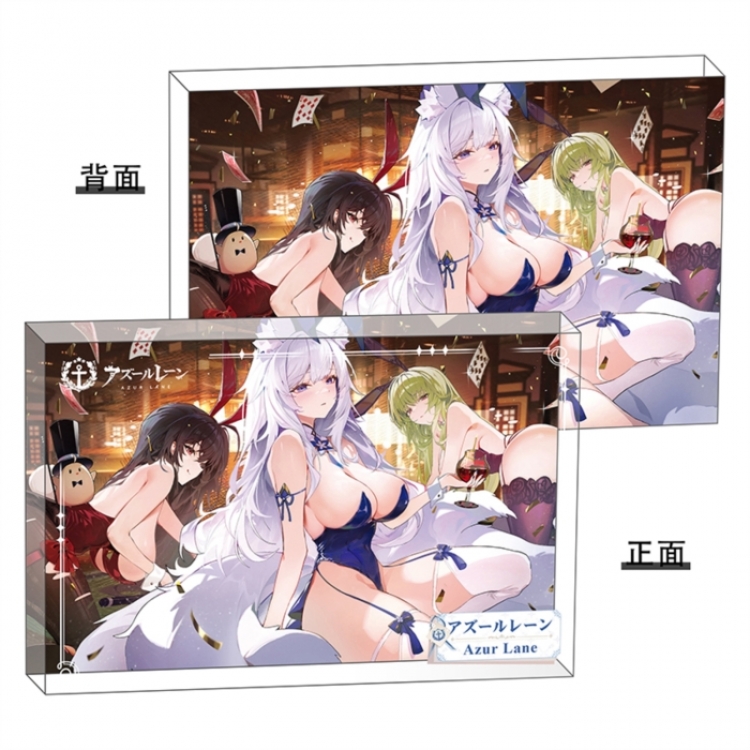 Azur Lane Anime game acrylic card brick desktop decoration 8X12X1.2cm