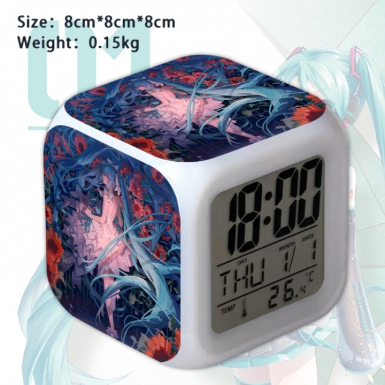 Hatsune Miku Anime Square Alarm Clock 8x8x8cm
