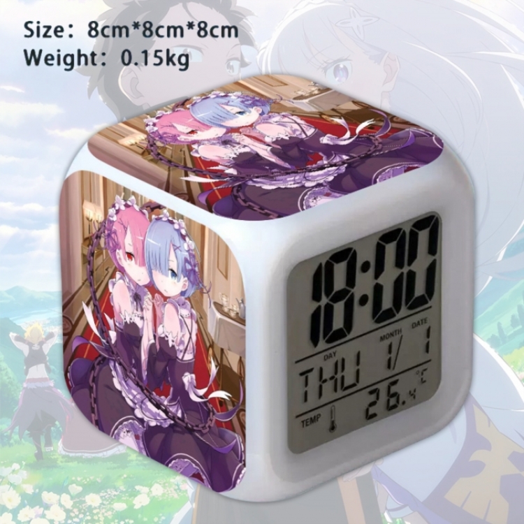 Re:Zero kara Hajimeru Isekai Seikatsu Anime Square Alarm Clock 8x8x8cm