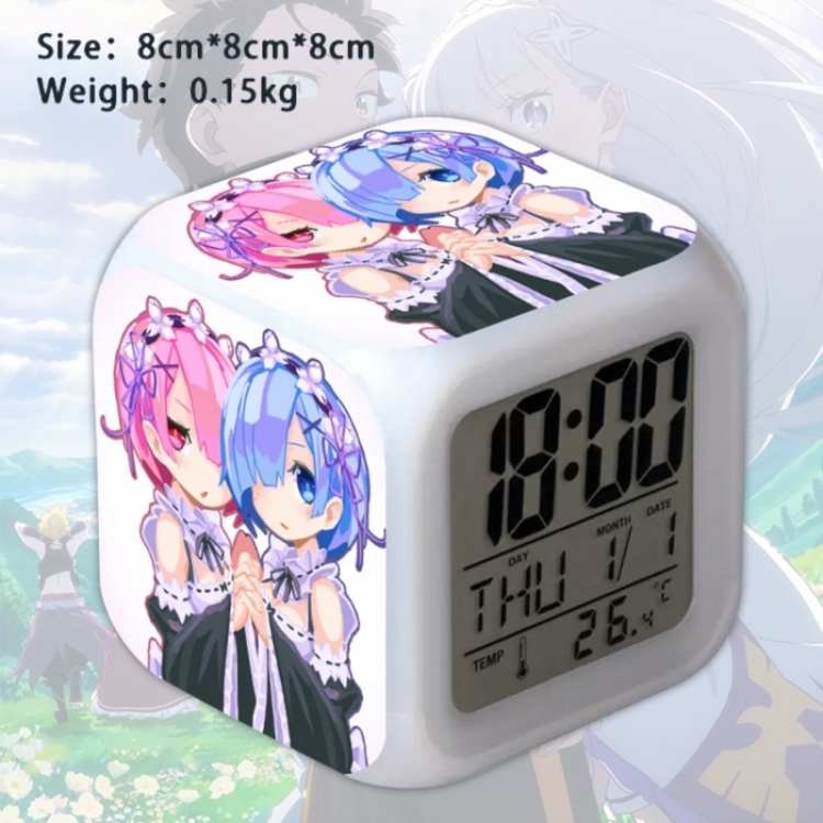 Re:Zero kara Hajimeru Isekai Seikatsu Anime Square Alarm Clock 8x8x8cm