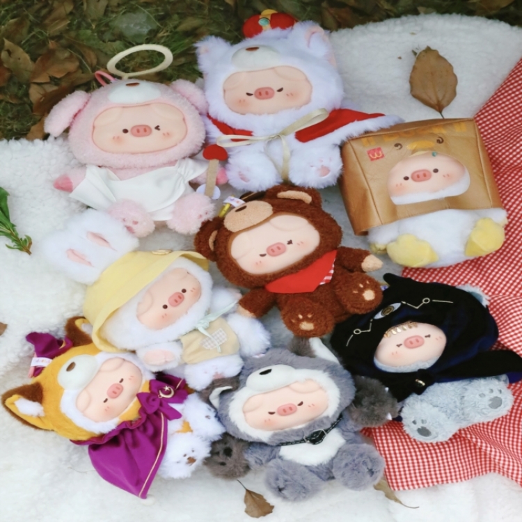 piko Mysterious Preview Letter Series Vinyl Plush Blind Box Doll Pendant a set of 6