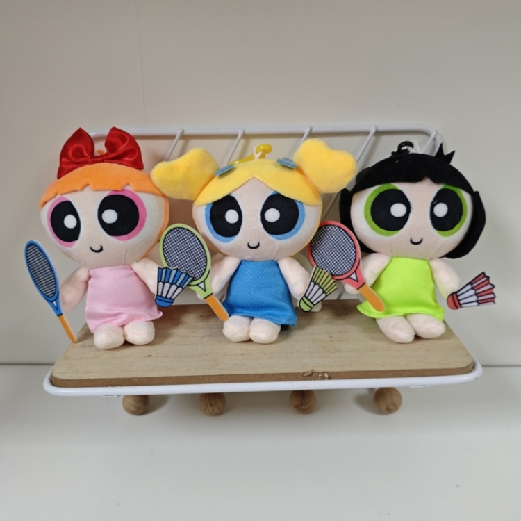 The Powerpuff Girls Crystal Super Soft PP Cotton Plush Toy Pendant 12cm price for 3 pcs