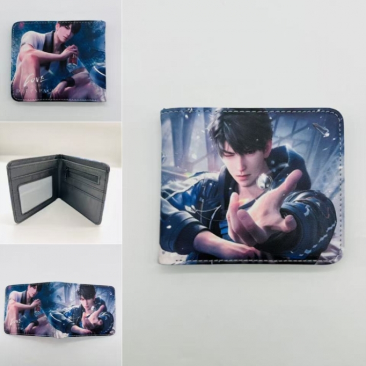 Love and Deepspace Full color Two fold short card case wallet 11X9.5CM 