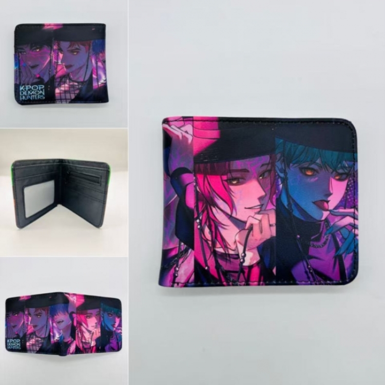 K-Pop:Demon Hunters Full color Two fold short card case wallet 11X9.5CM 