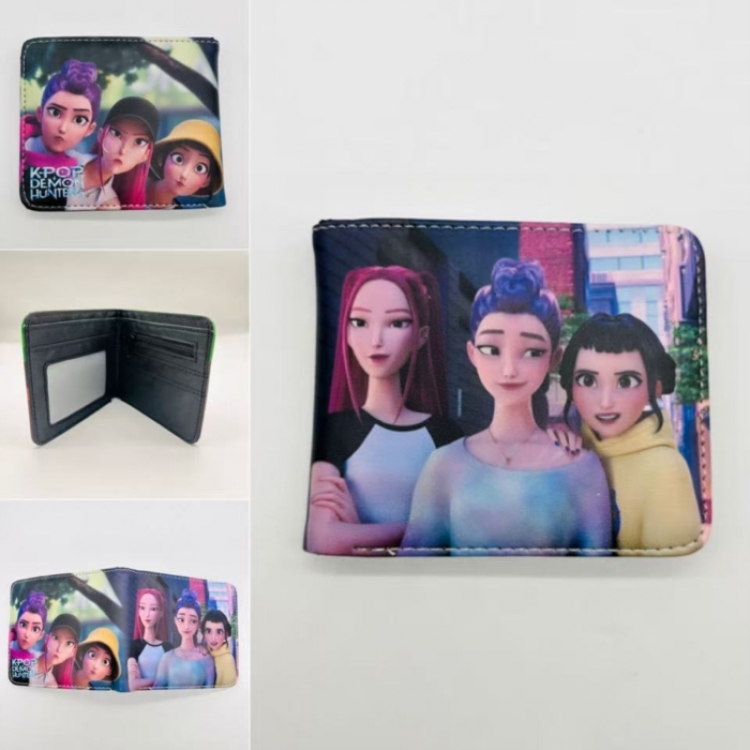 K-Pop:Demon Hunters Full color Two fold short card case wallet 11X9.5CM 