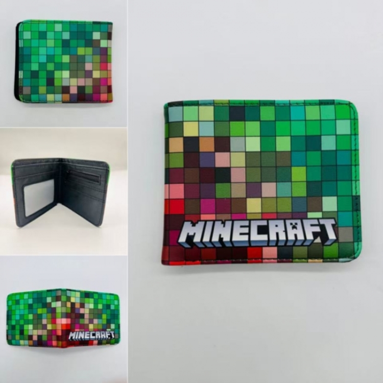 Minecraft Full color Two fold short card case wallet 11X9.5CM 