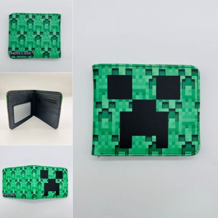 Minecraft Full color Two fold short card case wallet 11X9.5CM 