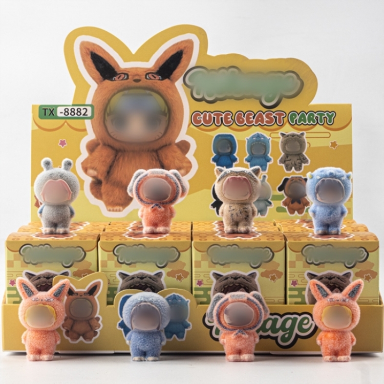 Naruto Flocked small ornaments figurines blind boxes trendy toys and small handmade crafts a set of 12