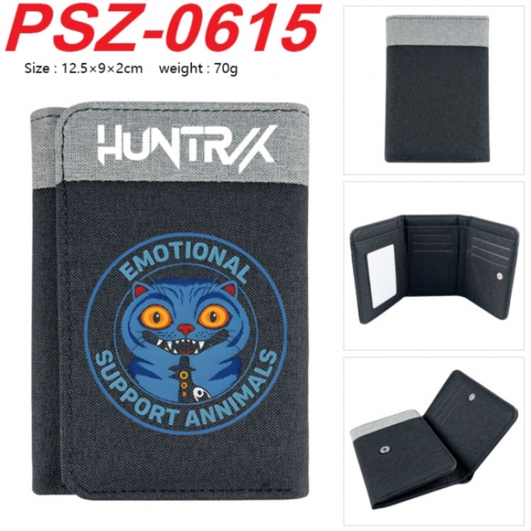 K-Pop Demon Hunters Anime color blocked three fold concealed wallet 12.5X9X2CM 70G