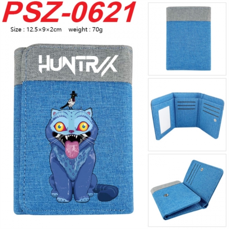 K-Pop Demon Hunters Anime color blocked three fold concealed wallet 12.5X9X2CM 70G