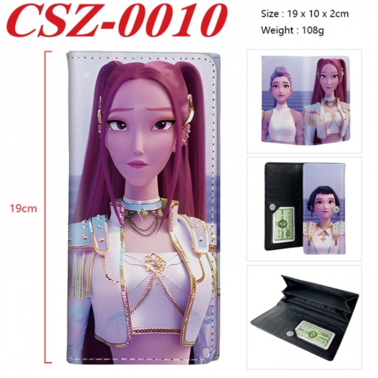 K-Pop Demon Hunters Anime peripheral long three fold wallet 19x10x2cm