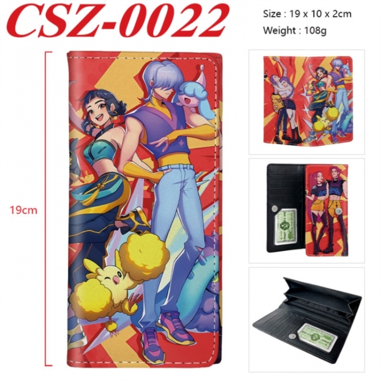 K-Pop Demon Hunters Anime peripheral long three fold wallet 19x10x2cm