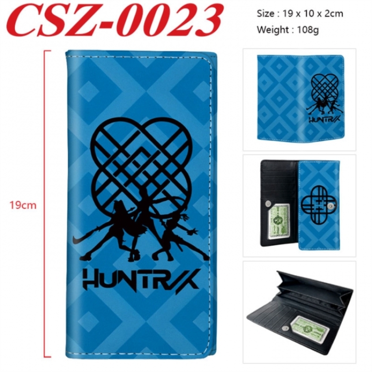 K-Pop Demon Hunters Anime peripheral long three fold wallet 19x10x2cm